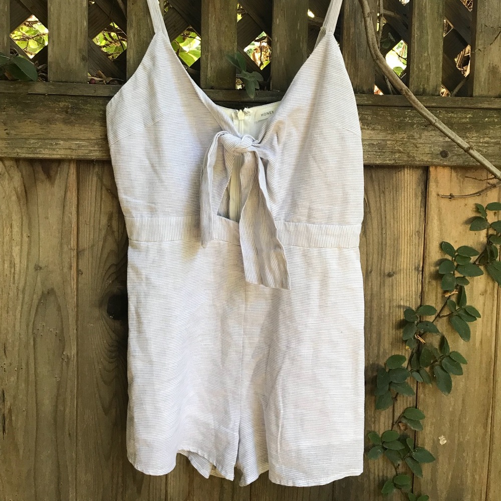 Tie front romper